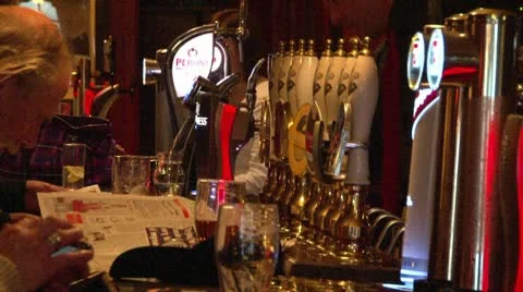 Pub Interior Stock Footage 10761851