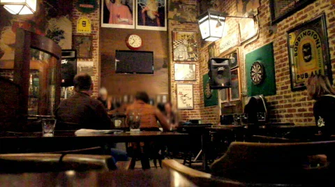 Pub scene Stock Footage 589055