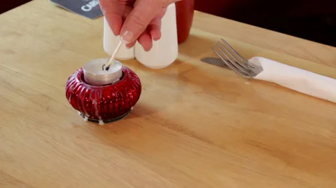 Pub Table Setup Stock Footage 34623111