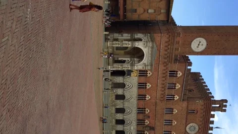 Pubblico Palace in Siena Stock Footage 265567955