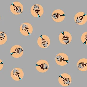 Pubic hair adolescence puberty vector seamless pattern Illustrazione stock