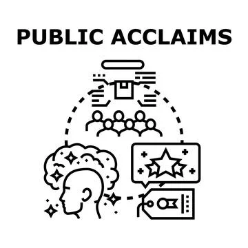 Public accolades and recognition concept vector icon Stock Illustration