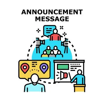 Public announcement strategy message spread concept Stock Illustration