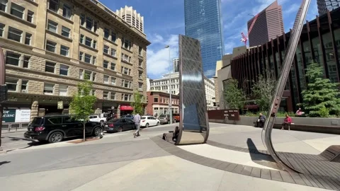 Public art in Calgary Stock Footage 196958667