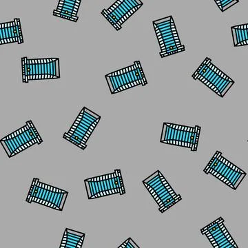 Public bank building vector seamless pattern Ilustración de archivo