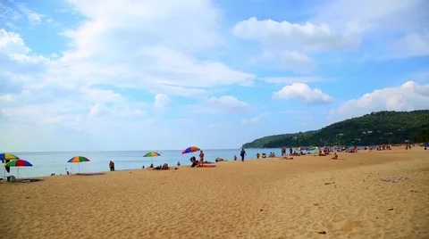 Public beach Stock Footage 45274675