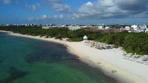 Public Beach in Playa del Carmen, Mexico Stock Footage 328104053
