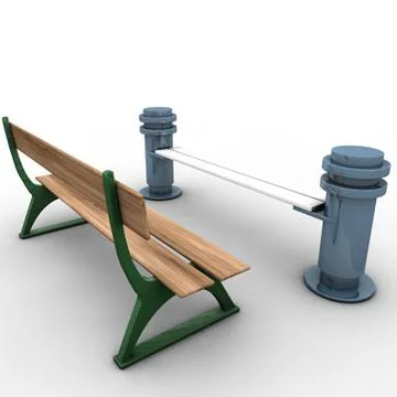 Public benches 3D Model