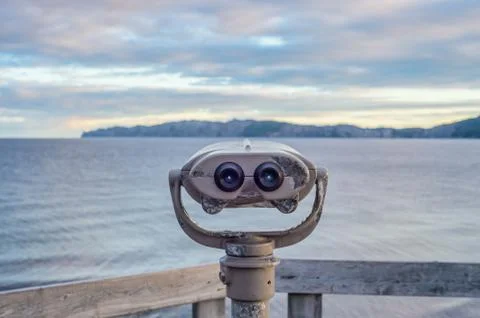 Public binoculars Stock Photos