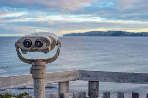 Public binoculars Stock Photos