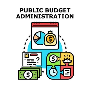 Public budget administration planning and financial accounting Stock Illustration
