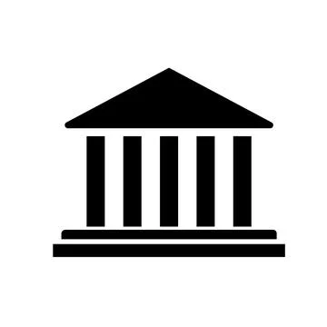 Public building flat icon vector illustration symbol Isolated template. Stock Illustration