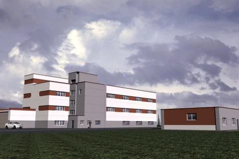 Public building Stock-Illustration