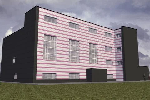 Public building Ilustración de archivo