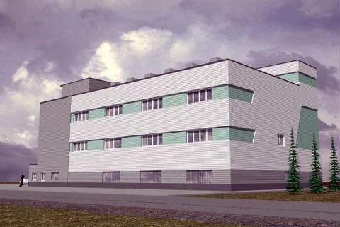 Public building Stock-Illustration