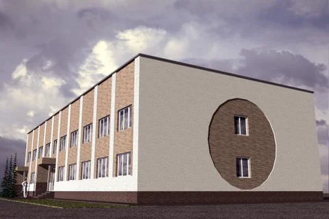 Public building Ilustración de archivo