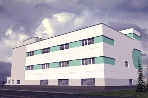 Public building Ilustración de archivo