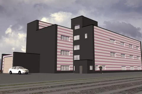 Public building Stock-Illustration