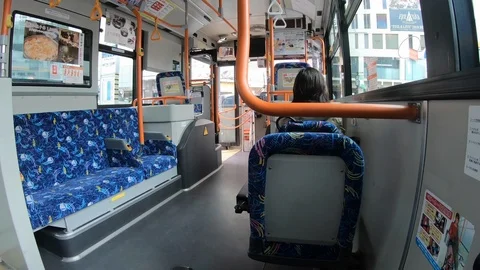 Public Bus Interior Time Lapse Stock Footage 110103161