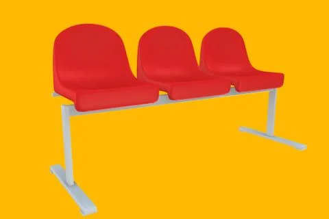 Public chair bench 3d render Stock Illustration