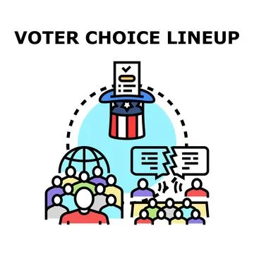 Public choice and democratic voting process concept 스톡 일러스트