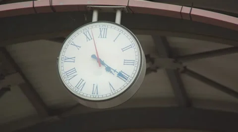 Public Clock City Decoration In Train Station Stock Footage 62833849