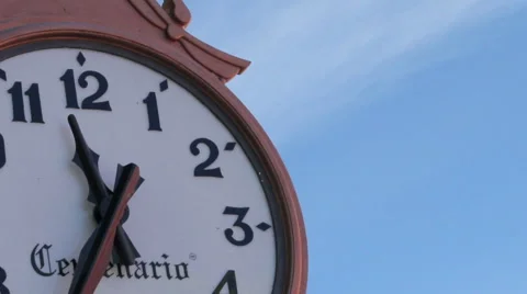 Public clock, clockwise are moving faster. TIME LAPSE-EXTREME CLOSE UP. Stock Footage 42478678