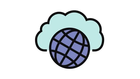Public cloud computing color icon animation 動画素材 326108350