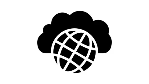 Public cloud computing glyph icon animation 動画素材 326145703
