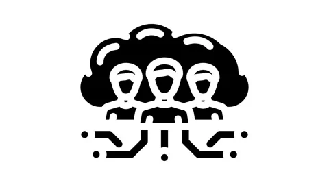 Public cloud computing glyph icon animation Stock Footage 326735901