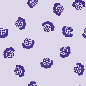 Public cloud computing glyph seamless pattern Stockillustratie