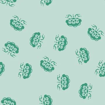 Public cloud computing glyph vector seamless pattern Stock Illustration