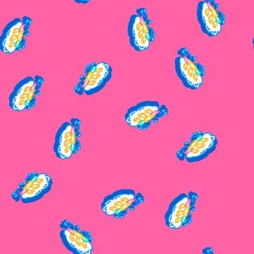 Public cloud computing isometric icon seamless pattern Illustrazione stock