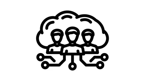 Public cloud computing line icon animation Stock Footage 326751968