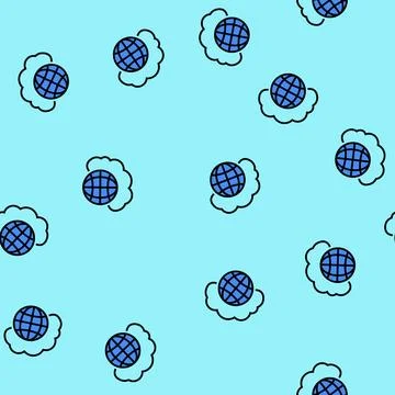 Public cloud computing vector seamless pattern Stock Illustration