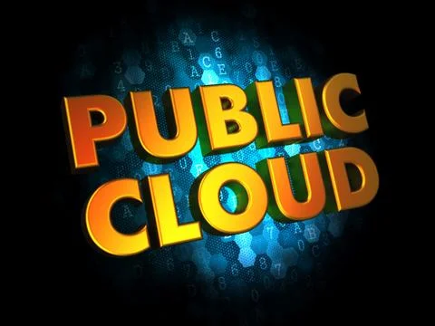 Public Cloud Concept on Digital Background. Stock Illustration