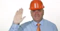 Public Company Image Smiling Engineer Make Hello Salute in Presentation Concept 4k or 4k+ Resolution