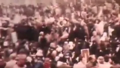 Public demonstrations during Iranian Revolution captured in archival footage Video stock 325856439