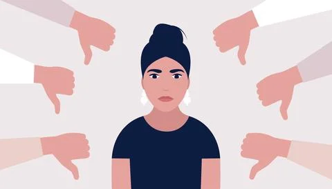 Public disapproval concept Stock Illustration