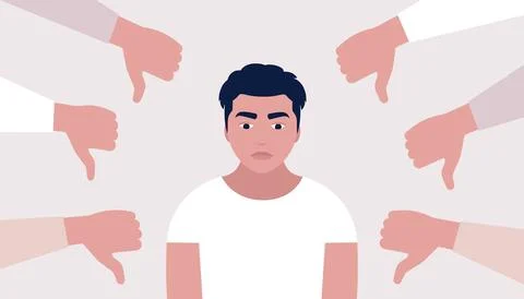 Public disapproval concept Stock Illustration
