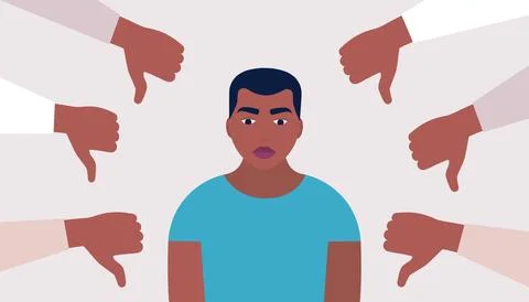 Public disapproval concept Stock Illustration