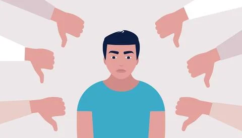 Public disapproval concept 스톡 일러스트