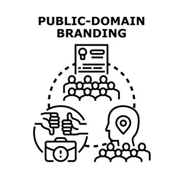 Public domain branding concept vector illustration Stock Illustration