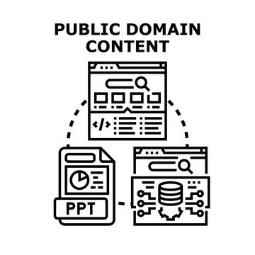Public domain content sharing and digital management system イラスト素材
