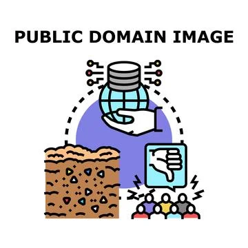 Public domain image concept presenting shared data Stock Illustration