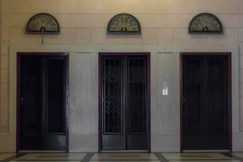 Public elevator from early 1900s Stock Photos