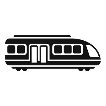 Public fast train icon simple vector. High speed Illustrazione stock
