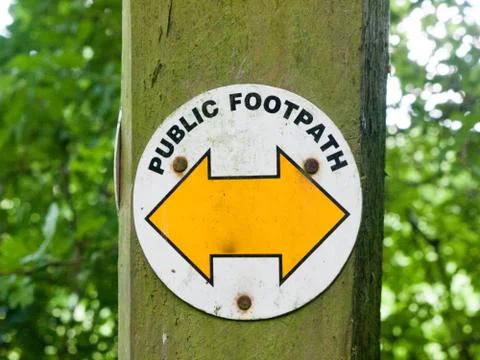Public foot path sign post Stock Photos