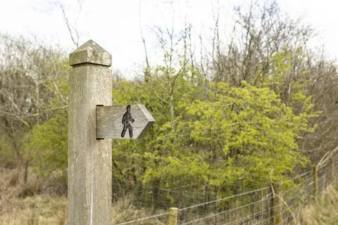 Public footpath posts Foto stock