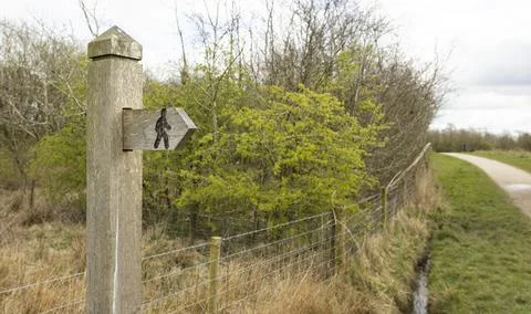 Public footpath posts Stock Photos